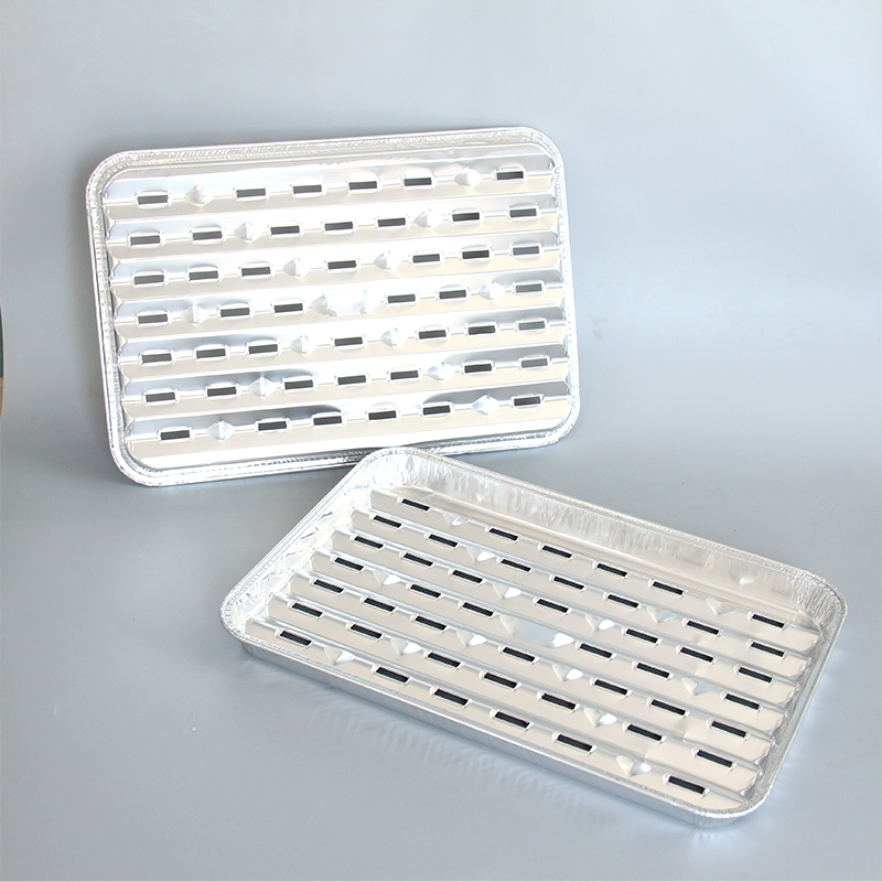 Oblong barbeque tray IK340